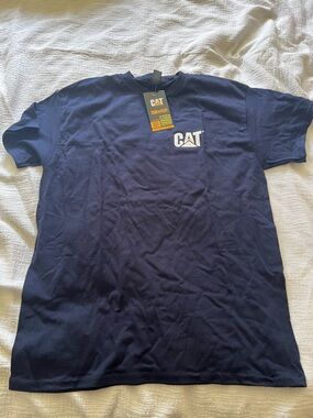 CAT Navy Logo Short Sleeve Tee